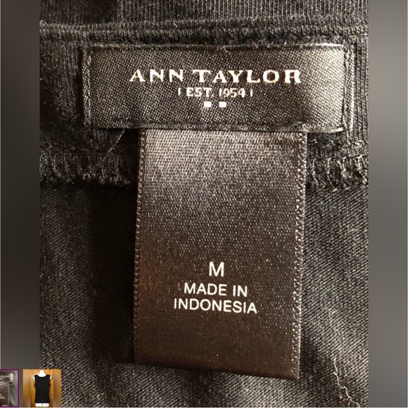 Ann Taylor Black Fitted Sleeveless Tank Top - Picture 3 of 3